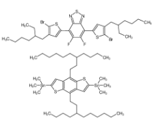 5,6-二氟-4,7-雙(5-溴-4-(2-乙基己基)-2-噻吩基)-2,1,3-苯并噻二唑與2,6-雙(三甲基錫基)-4,8-雙(3-丁基壬基)苯并[1,2-b:4,5-b']二噻吩的聚合物|12 