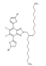 4,7-雙(5-溴噻吩-2-基)-5,6-二氟-2-(2-辛基十二烷基)-2H-苯并[d][1,2,3]三氮唑|1450590-67-6 