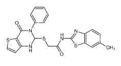 IWP 2; N-(6-甲基-2-苯并噻唑基)-2-[(3,4,6,7-四氫-4-氧代-3-苯基噻吩并[3,2d]嘧啶-2-基)硫基]乙酰胺|686770-61-6 