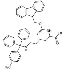 Fmoc-N'-甲基三苯甲基-L-賴氨酸|167393-62-6	 
