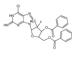 6-氯-9-[(2R)-3,5-二-O-苯甲酰基-2-脫氧-2-氟-2-甲基-beta-D-赤式五呋喃糖基]-9H-嘌呤-2-胺|1199809-26-1	 