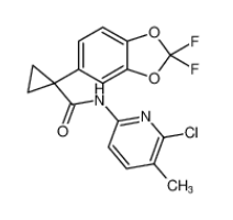 N-(6-氯-5-甲基吡啶-2-基)-1-(2,2-二氟苯并[d][1,3]二氧雜環(huán)戊烯-5-基)環(huán)丙烷-1-羧酰胺|936727-68-3 