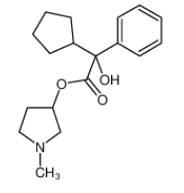 N-甲基-3-吡咯烷基 環(huán)戊基扁桃酸酯|13118-11-1	 
