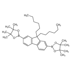 2,7-二(4,4,5,5-四甲基-1,3,2-二氧硼戊環(huán)-2-基)-9,9-十二烷芴|254755-24-3		 