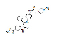 ACME16054（(3Z)-甲基-3（（（4-（2-4-甲基哌嗪-1-基）乙酰氨基）苯基）氨基）（苯基）亞甲基）- 2-氧代吲哚-6-甲酸甲酯） 
