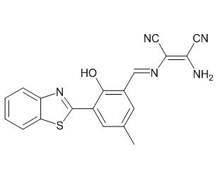 ACME16090|2-amino-3-(((E)-3-(benzo[d]thiazol-2-yl)-2-hydroxy-5-methylbenzylidene)amino)maleonitrile 