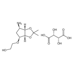 2-[[(3aR,4S,6R,6aS)-6-氨基四氫-2,2-二甲基-4H-環(huán)戊并-1,3-二惡茂-4-基]氧基]-乙醇 (2R,3R)-2,3-二羥基丁二酸鹽|376608-65-0 