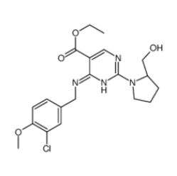 4-[[(3-氯-4-甲氧基苯基)甲基]氨基]-2-[(2S)-2-羥甲基-1-吡咯烷基]-5-嘧啶羧酸乙酯|330785-83-6 