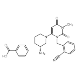 2-[[6-[(3R)-3-氨基-1-哌啶基]-3,4-二氫-3-甲基-2,4-二氧代-1(2H)-嘧啶基]甲基]苯甲腈苯甲酸鹽|850649-62-6 