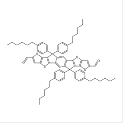 6,6,12,12-四(4-己基苯基)-6,12-二氫二噻吩[2,3-d:2',3'-d']-s-茚并[1,2-b:5,6-b']二噻吩-2,8-二醛|1878125-76-8 