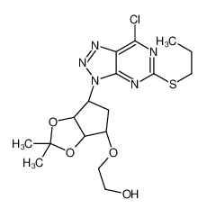 2-[[(3aR,4S,6R,6aS)-6-[7-氯-5-(丙硫基)-3H-1,2,3-三氮唑并[4,5-d]嘧啶-3-基]四氫-2,2-二甲基-4H-環(huán)戊烯并-1,3-二惡茂-4-基]氧基]乙醇|3 