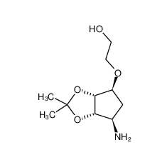 2-[[(3aR,4S,6R,6aS)-6-氨基四氫-2,2-二甲基-4H-環(huán)戊烯并-1,3-二氧雜環(huán)戊烷-4-基]氧基]乙醇	 