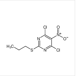 4,6-二氯-5-硝基-2-丙硫基嘧啶	|145783-14-8	 